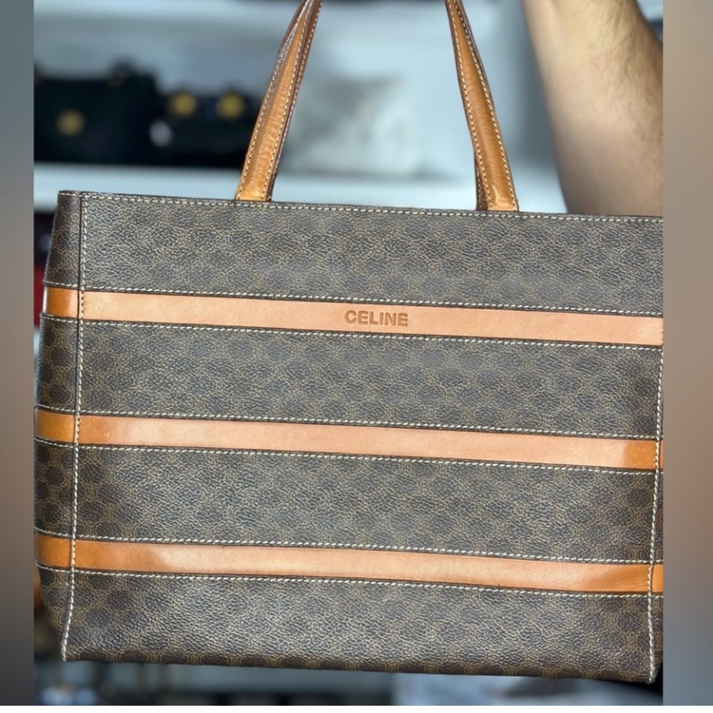 Vintage Celine Tote & shoulder bag in Brown and Tan